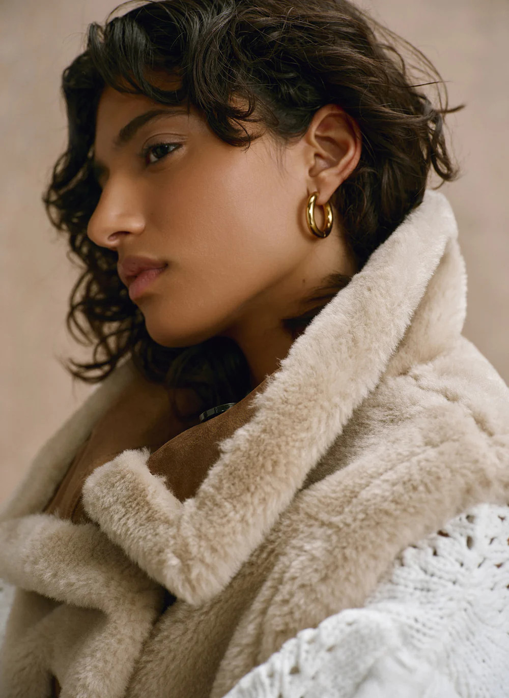 Tan Bonded High Neck Reversible Gilet | Mint Velvet