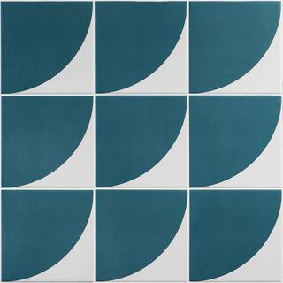 Reviews for Ivy Hill Tile Stacy Garcia Tori Deco Teal 7.87 in. x 7.87 in. Matte Porcelain Floor a... | The Home Depot