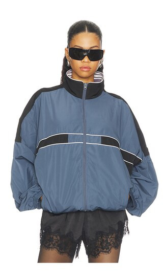 Rhode Windbreaker in Slate Blue | Revolve Clothing (Global)