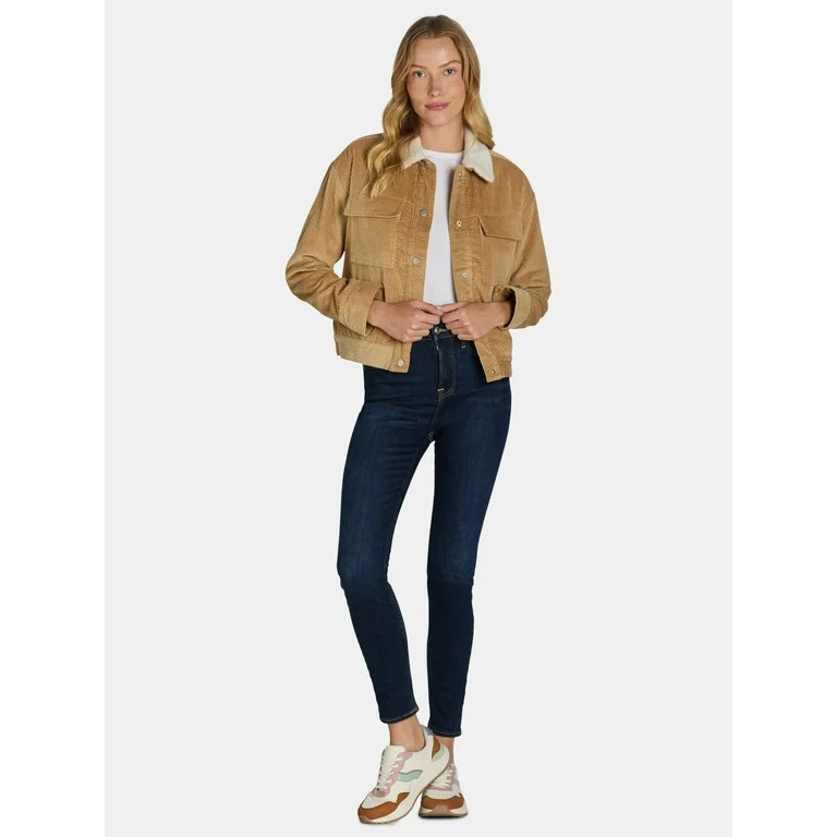 Time and Tru Women’s and Women’s Plus Corduroy Utility Jacket, Sizes XS-3X | Walmart (US)