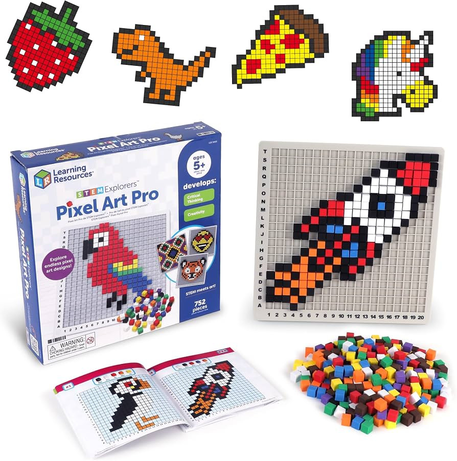 Learning Resources STEM Explorers Pixel Art Pro - Critical Thinking, Math Manipulatives, Problem ... | Amazon (US)