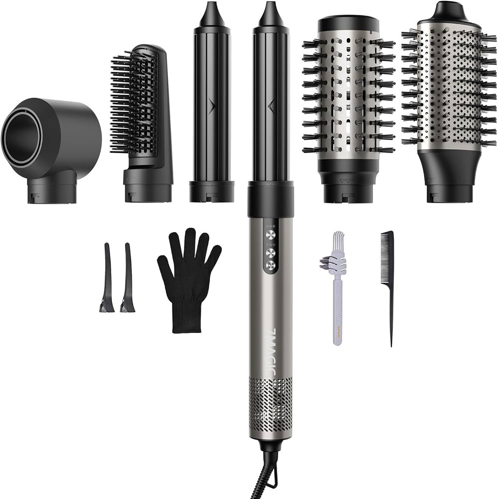 Hair Dryer Brush & 6 in 1 Hair Styler,110,000 RPM High-Speed Negative Ionic Hair Dryer Fast Dryin... | Amazon (US)