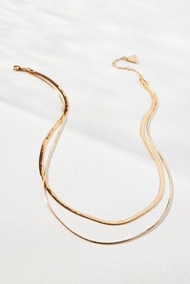 Double Layer Herringbone Necklace | Anthropologie (US)