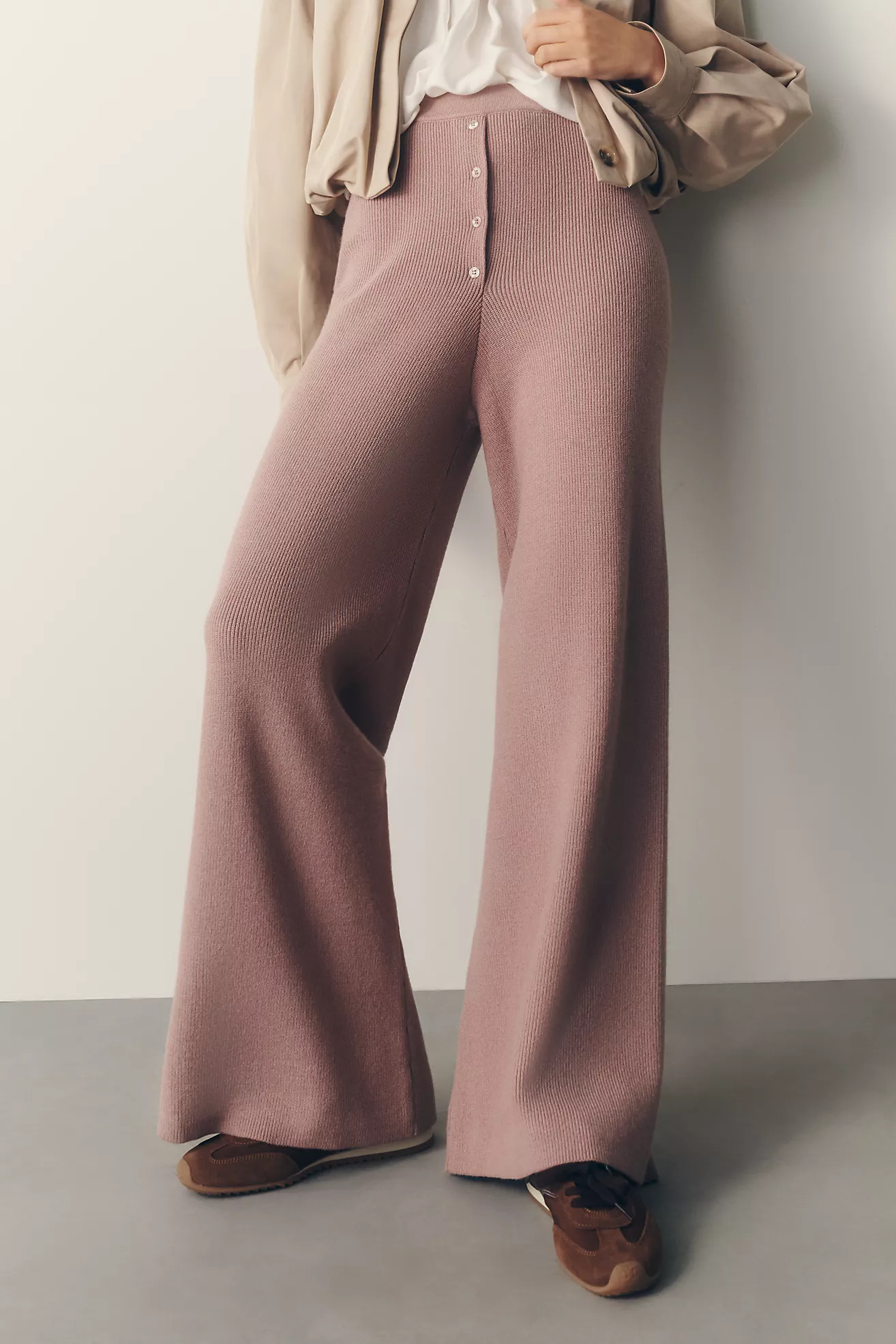 Daily Practice Knit Wide-Leg Trousers | Anthropologie (US)