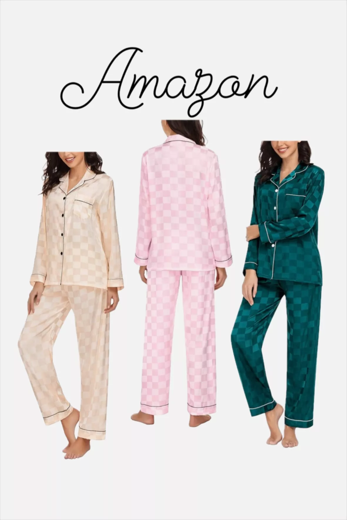 SWOMOG Womens Silk Satin Pajamas … curated on LTK