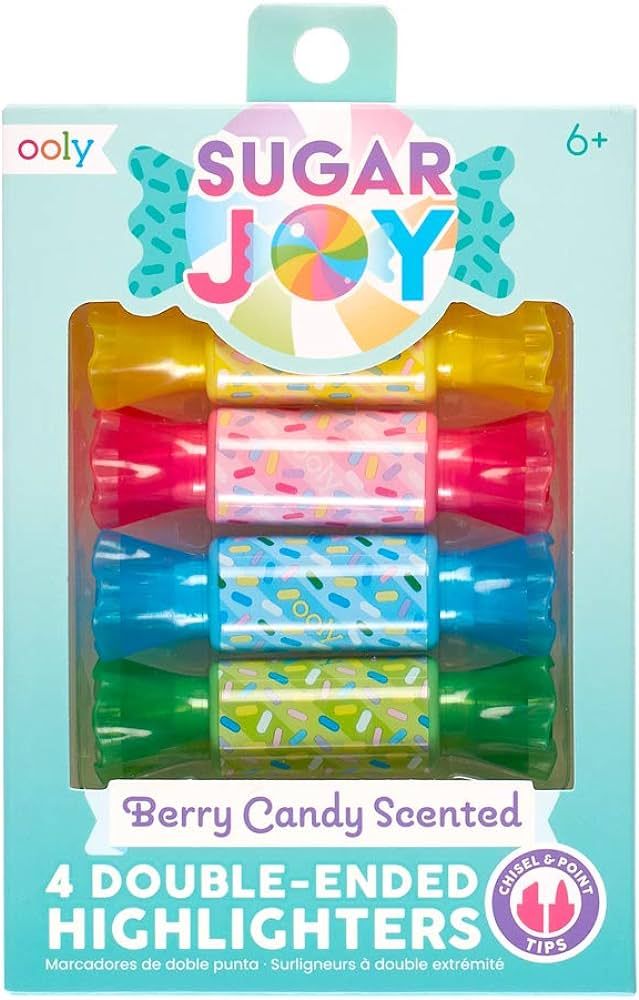Ooly Sugar Joy Scented Double-Sided Highlighters [Set of 4] - Chisel Tip and Point Tips-For Note ... | Amazon (US)