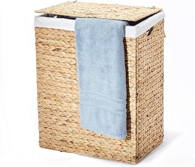 Seville Classics Premium Handwoven Portable Laundry Bin Basket with Carrying Handles, Household S... | Amazon (US)