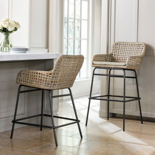 Bailey Woven Bar & Counter Stool | Ballard Designs, Inc.