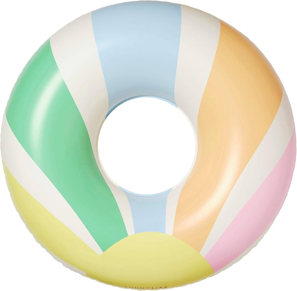 SUNNYLiFE Adult Pool Ring Float in Pastel Gelato - Durable, Safety-Tested PVC, Includes Puncture ... | Amazon (US)