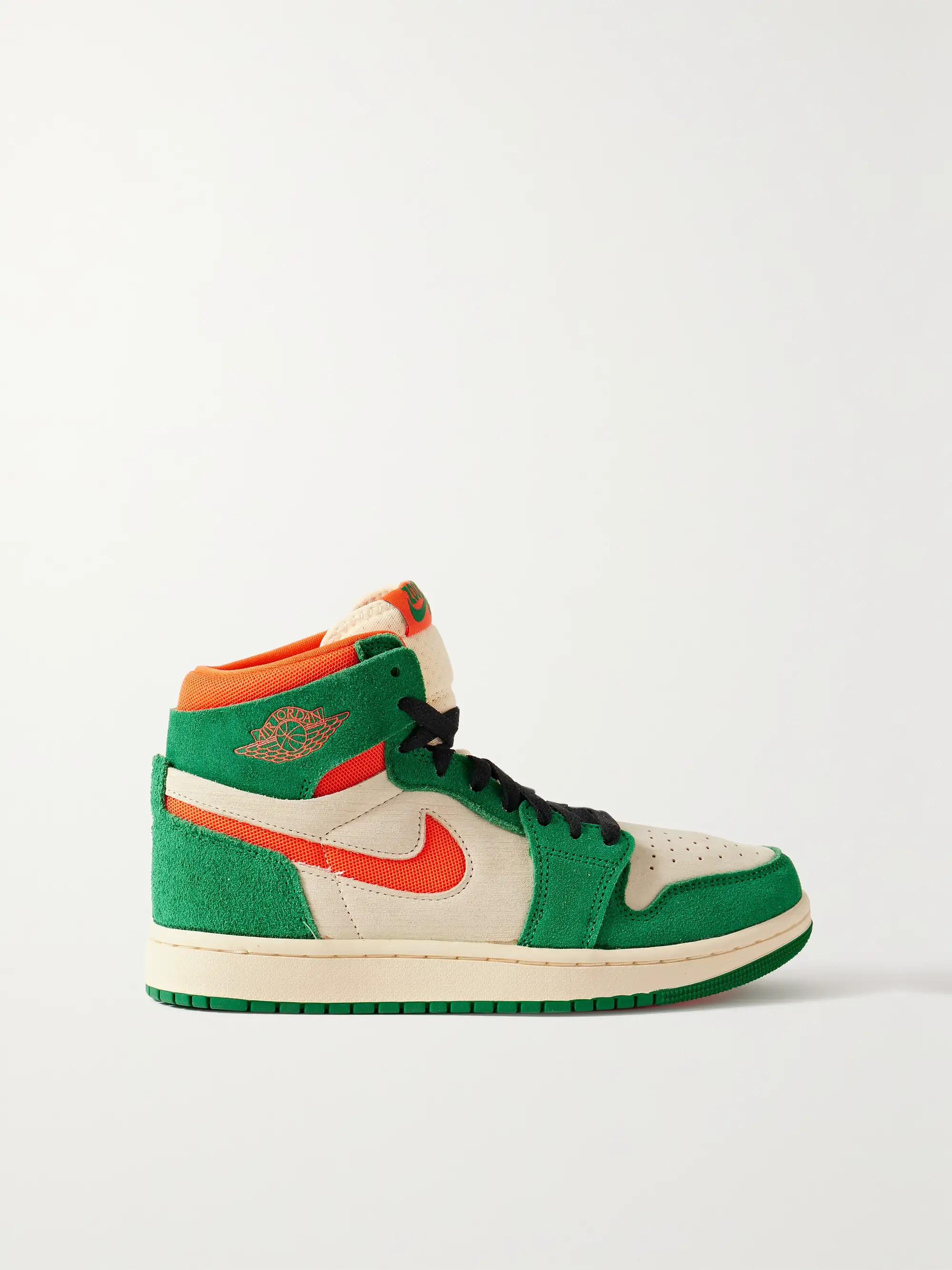 Air Jordan 1 Zoom CMFT 2 mesh-trimmed suede sneakers | NET-A-PORTER (US)