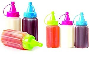 Home & Style Mini Condiment Set of 6 Ketchup Mustard Mayo Squeeze Bottles Travel BBQ School Picni... | Amazon (US)
