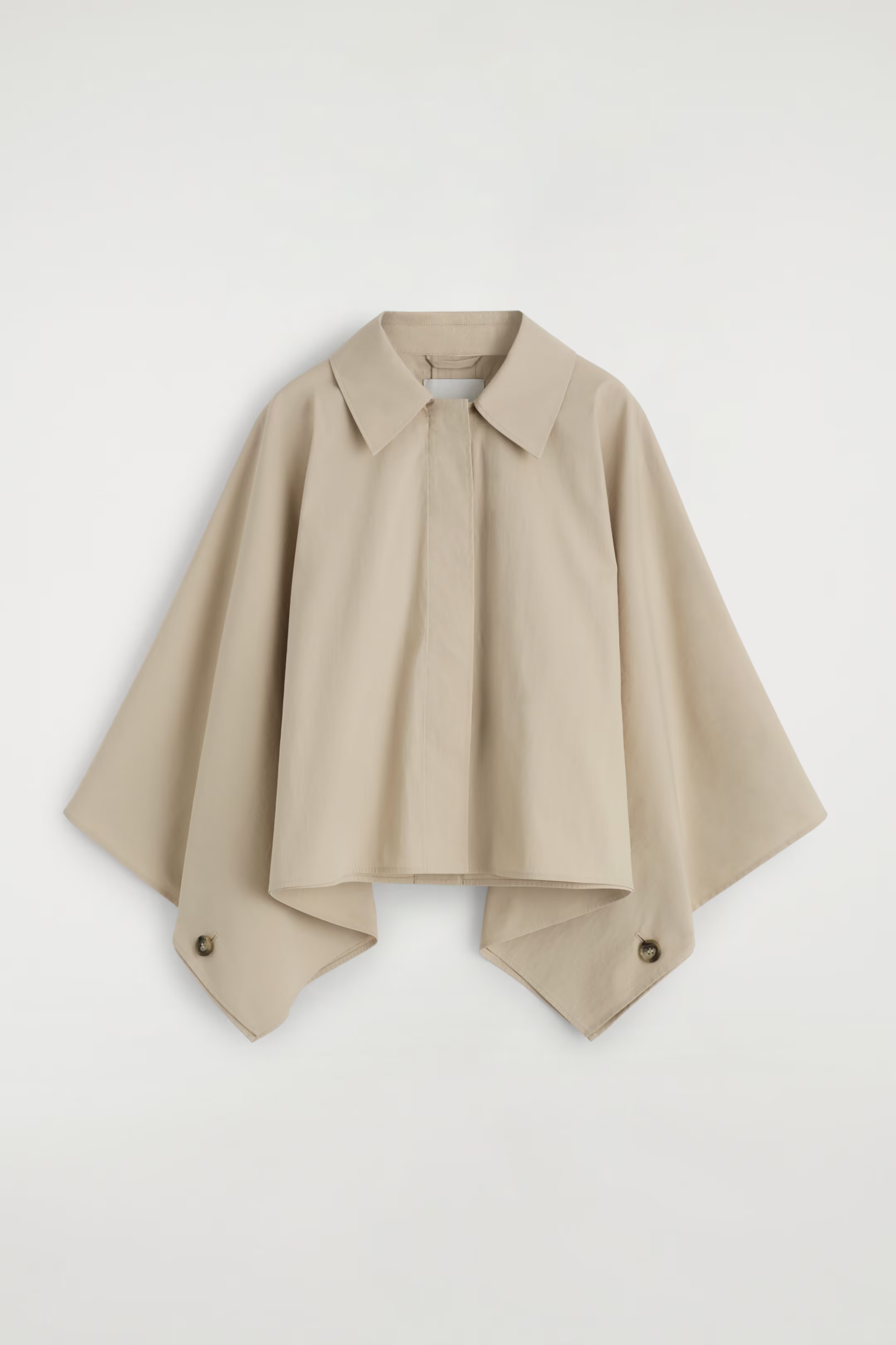 CROPPED TRENCH COAT CAPE - LIGHT BEIGE | COS | COS (EU)