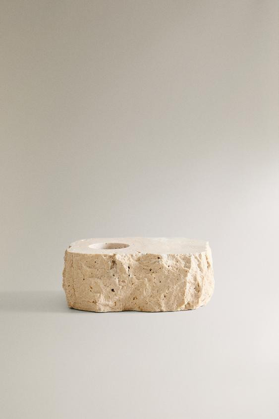 TRAVERTINE CANDLEHOLDER | Zara US