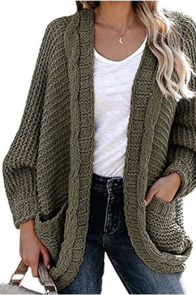 Catherine Cardigan in Olive | Indigo Closet 
