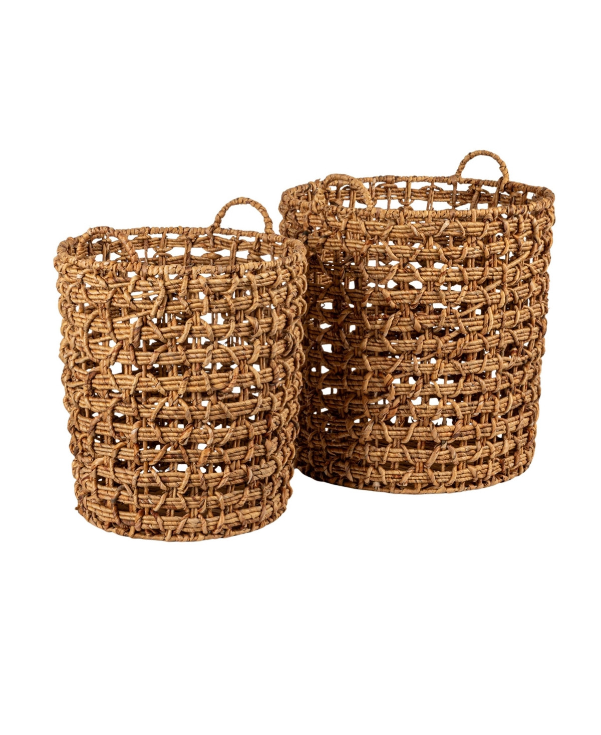 Storied Home Round Water Hyacinth Baskets, Set of 2 - Natural | Macy's