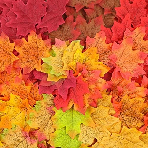 ElaDeco 1000 Pcs Artificial Fall Maple Leaves Fake Autumn Leaf for Thanksgiving Wedding Party Events | Amazon (US)