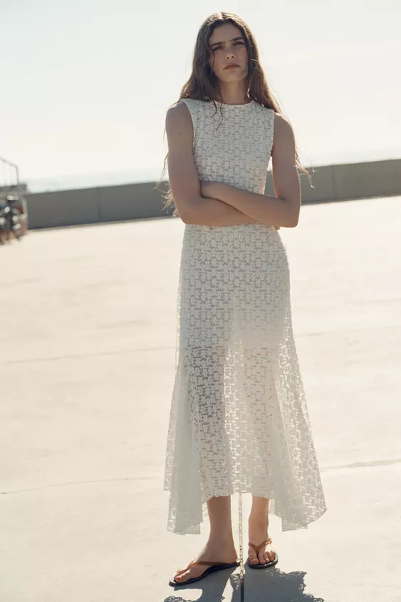 LONG LACE DRESS | Zara US