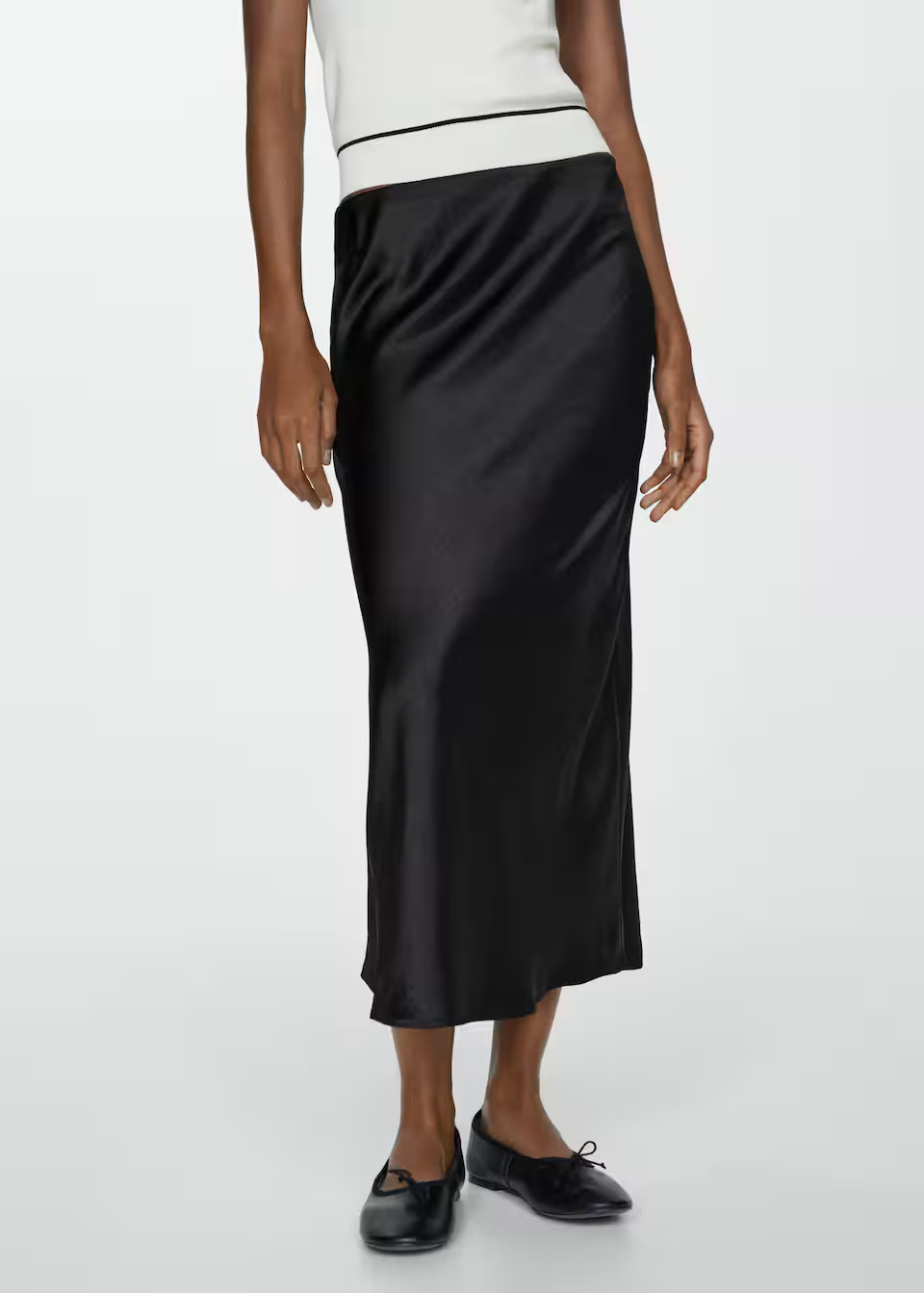 Midi satin skirt -  Women | Mango United Kingdom | MANGO (UK)