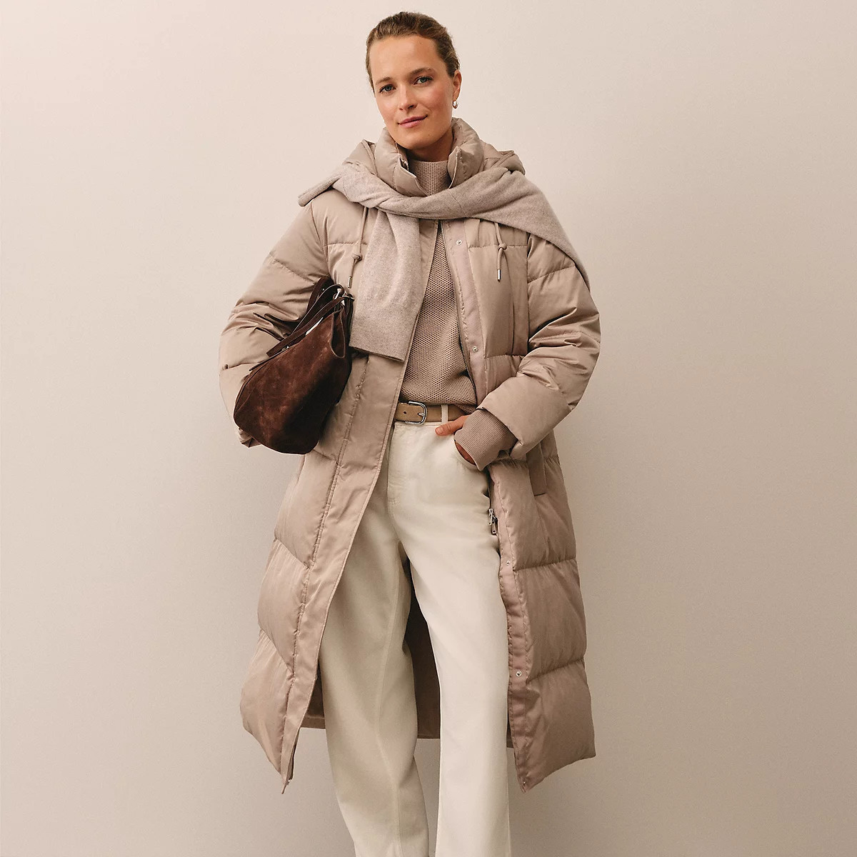 The White Company Down Filled Long Puffer Coat | The White Company UK & ROW