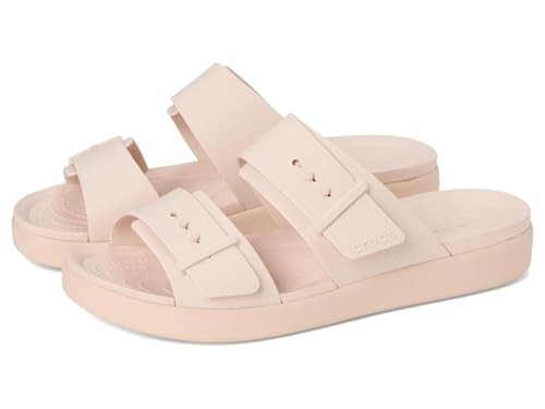 Crocs Women's Brooklyn Buckle Low Sandal, Quartz, 11 | Amazon (US)