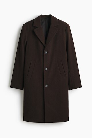 H & M - Single-Breasted Wool-Blend Coat - Brown | H&M (US + CA)