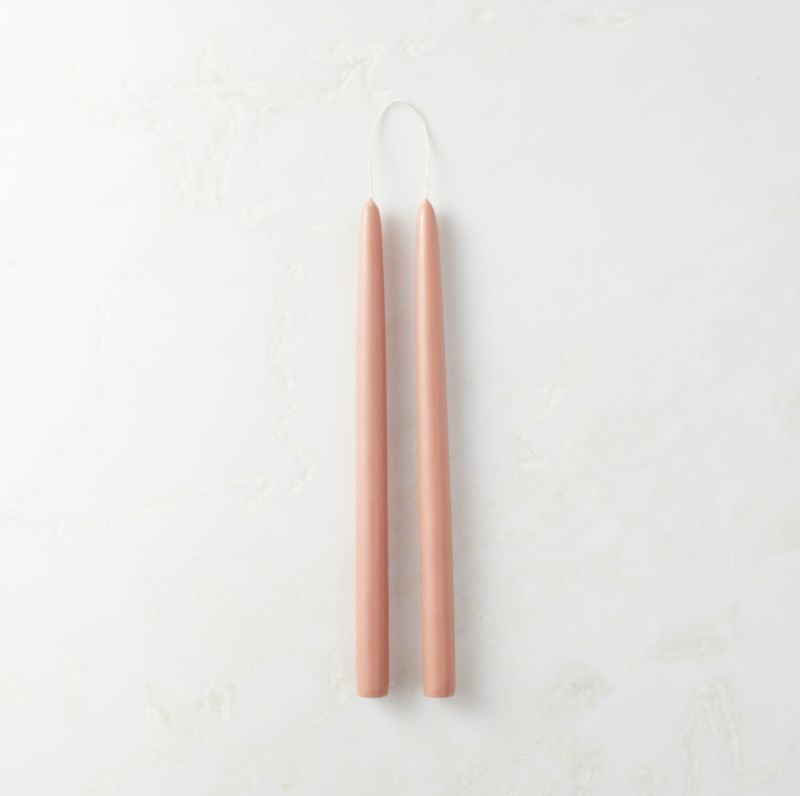 Modern Light Brown Taper Candles Set of 2 + Reviews | CB2 | CB2