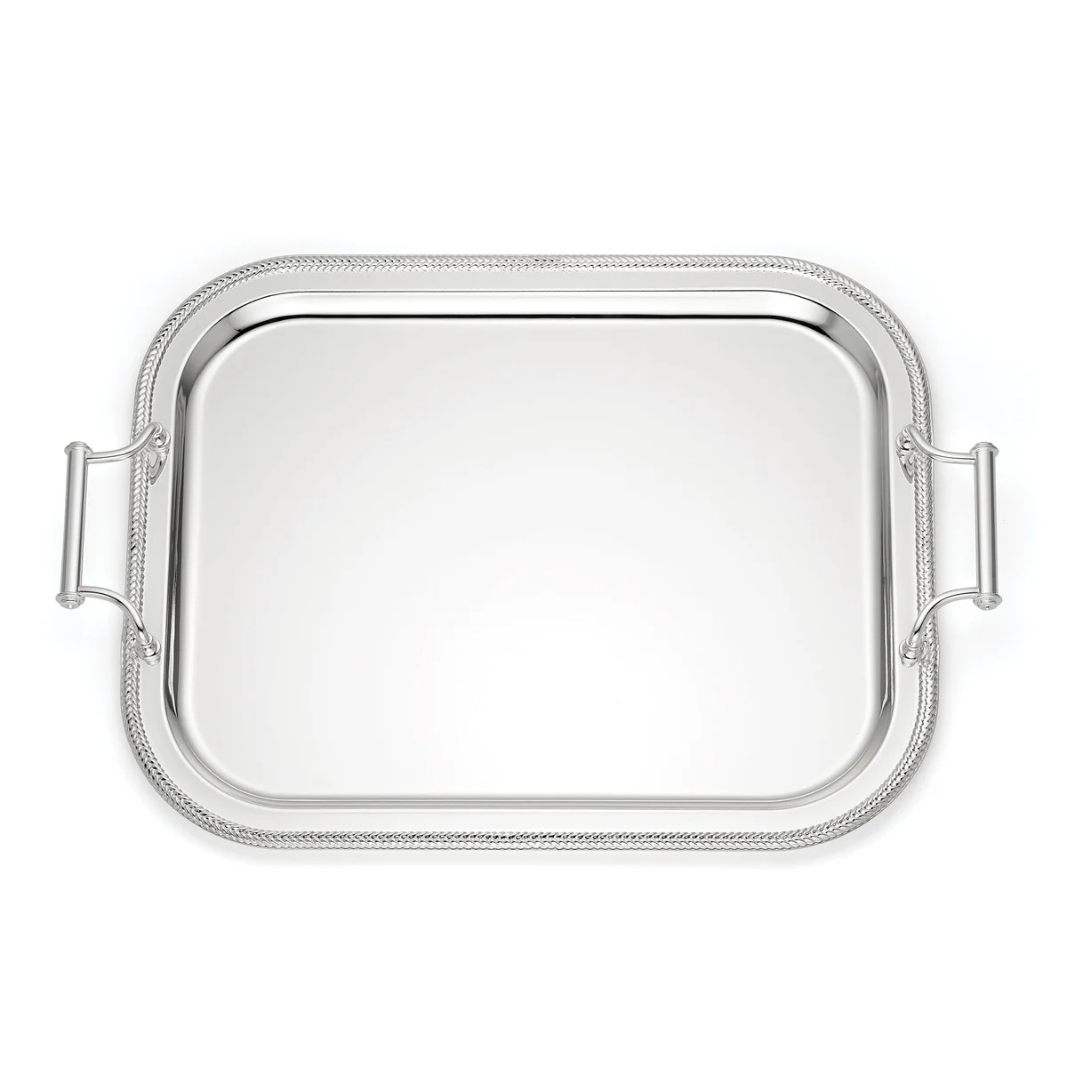 Rectangle Silverplate Tray With Handles | Lenox