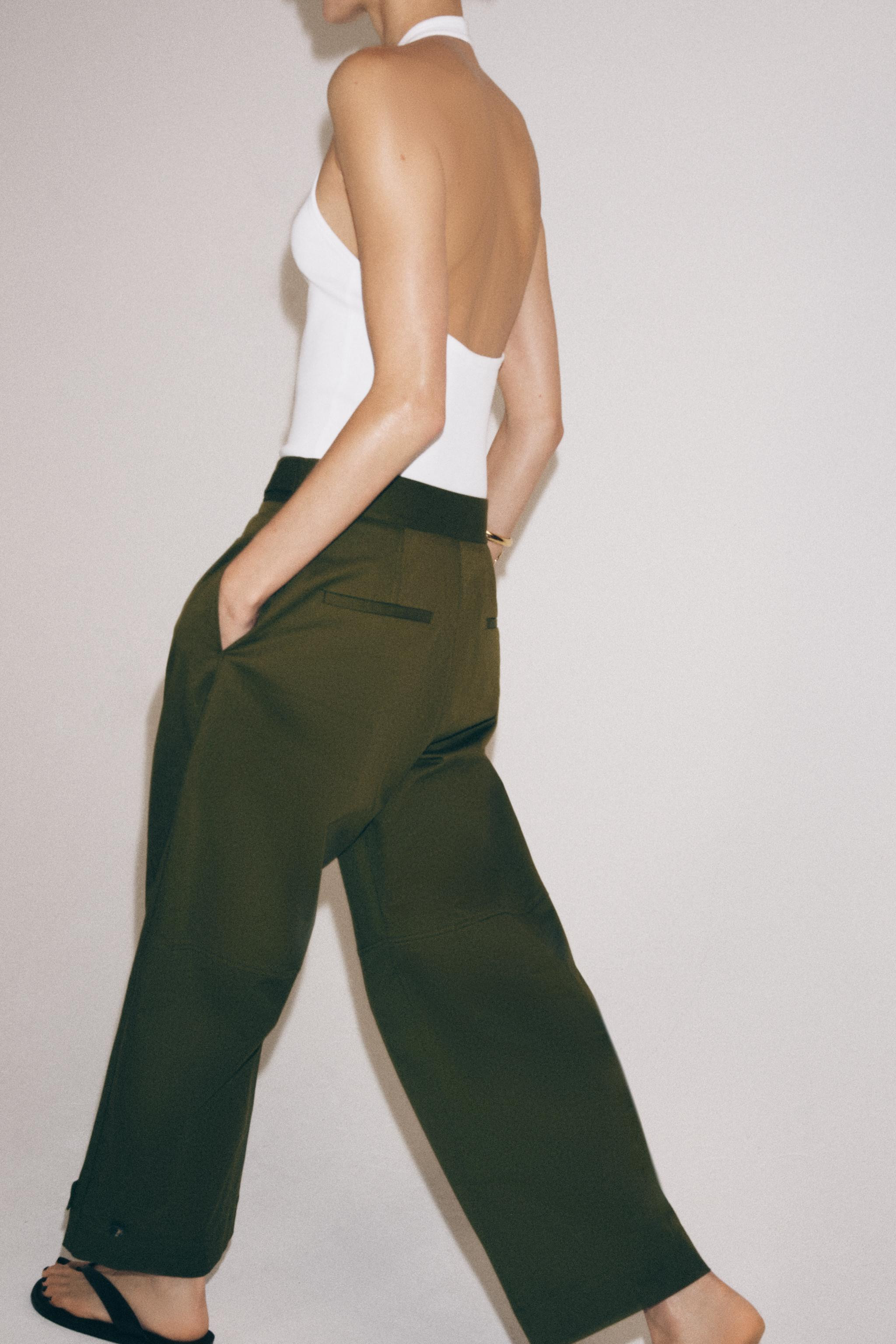 ZW COLLECTION CHINO PANTS WITH BELT LOOPS | Zara US