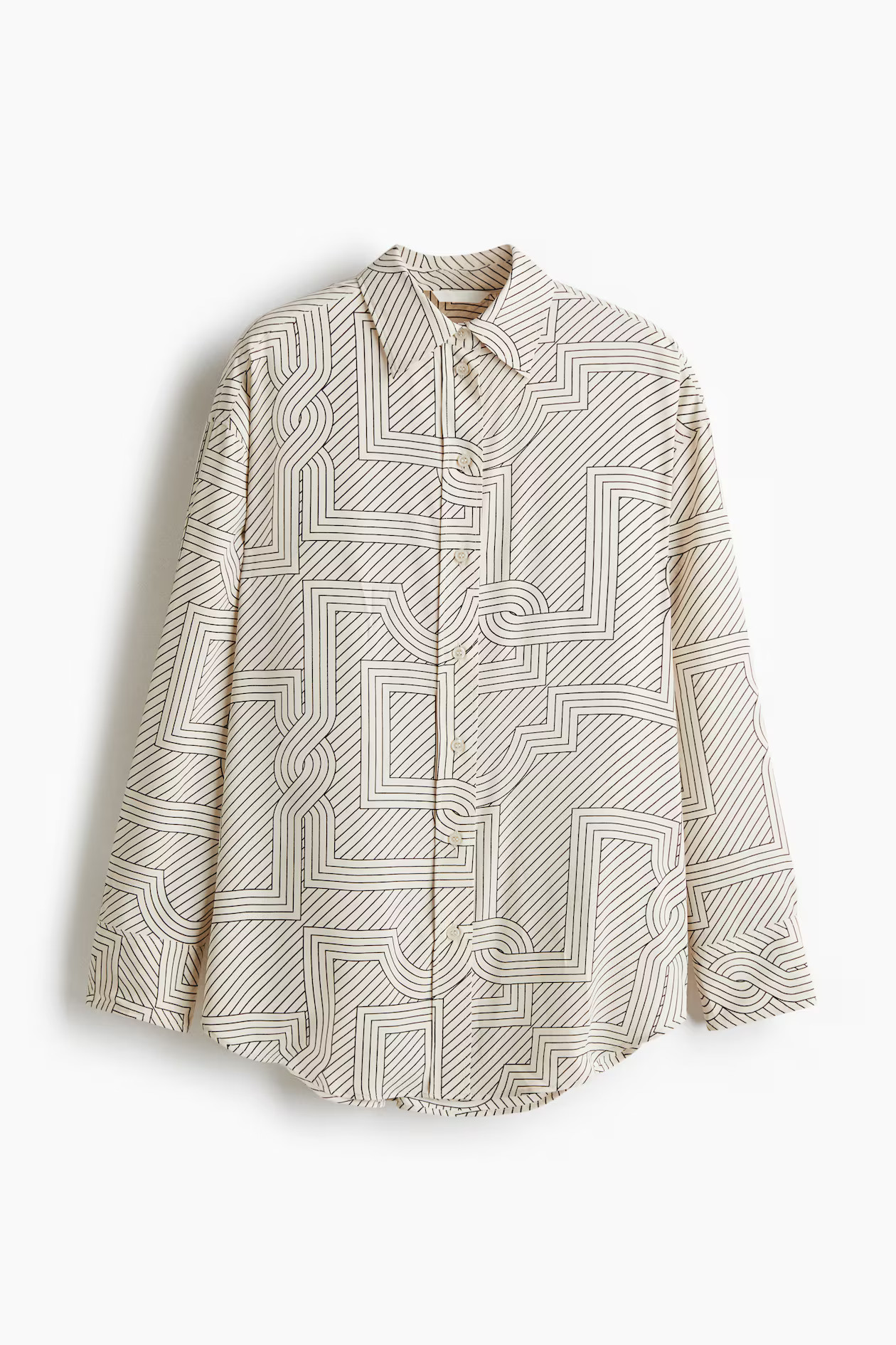 Oversized printed shirt | H&M (UK, MY, IN, SG, PH, TW, HK)