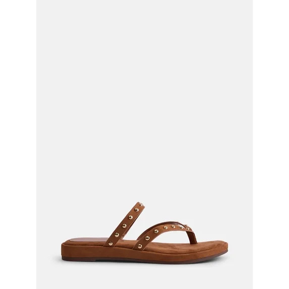 Time and Tru Women's Studded Flip Flop Sandals | Walmart (US)