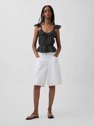 Flutter-Sleeve Tie-Waist Top | Gap (US)