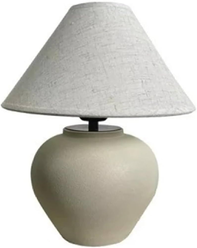 Bedside Lamp Handmade Ceramic Table Lamp Living Room Bedroom Decorative Terracotta Table Lamp Min... | Amazon (US)