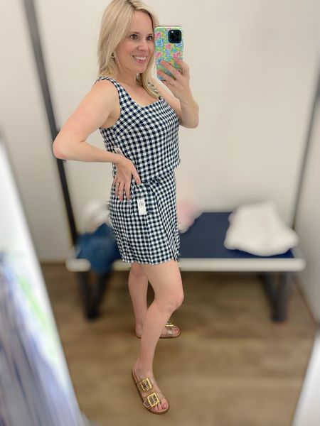 Gingham linen blend wrap skirt & crop top coordinating set. Size S top & M skort (I felt the skort ran a tad small so I sized up to a M)

#LTKFindsUnder50 #LTKFindsUnder100 #LTKOver40