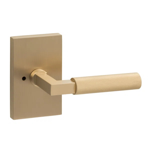 Door Lever with Levanto Privacy Rosette with Knurled Grip | Wayfair North America