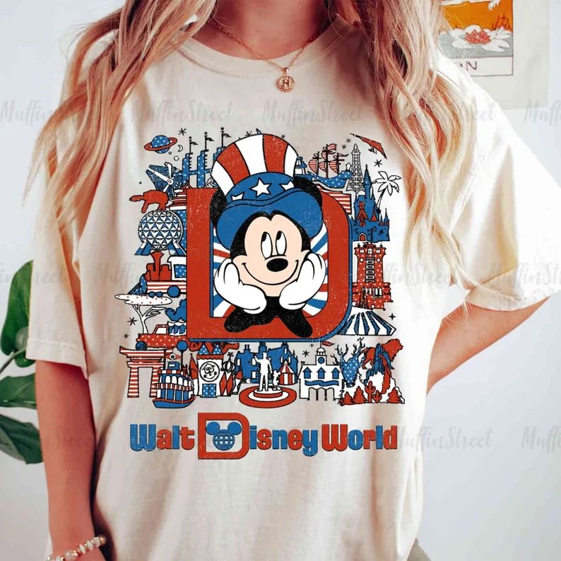 Vintage Disney 4th of July Shirt, Mickey 4th of July 2023 Shirt, Vintage Walt Disney World Shirt,... | Etsy (US)