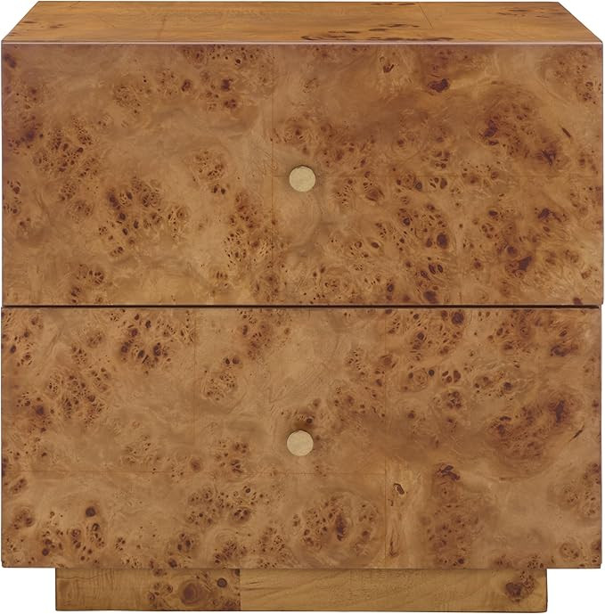 SAFAVIEH Home Collection - Tahan 2-Drawer Nightstand Table, Natural Modern Bedside Storage, Fully... | Amazon (US)