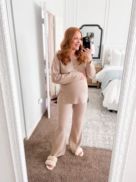 Amazon set under $50!! I love this Henley set from Amazon! I went up to a medium in this set because the reviews said it ran small!

#LTKbump #LTKSeasonal #LTKfindsunder50
