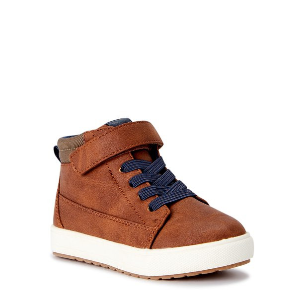 Wonder Nation Toddler Boys Casual High Top Sneakers, Sizes 7-12 | Walmart (US)