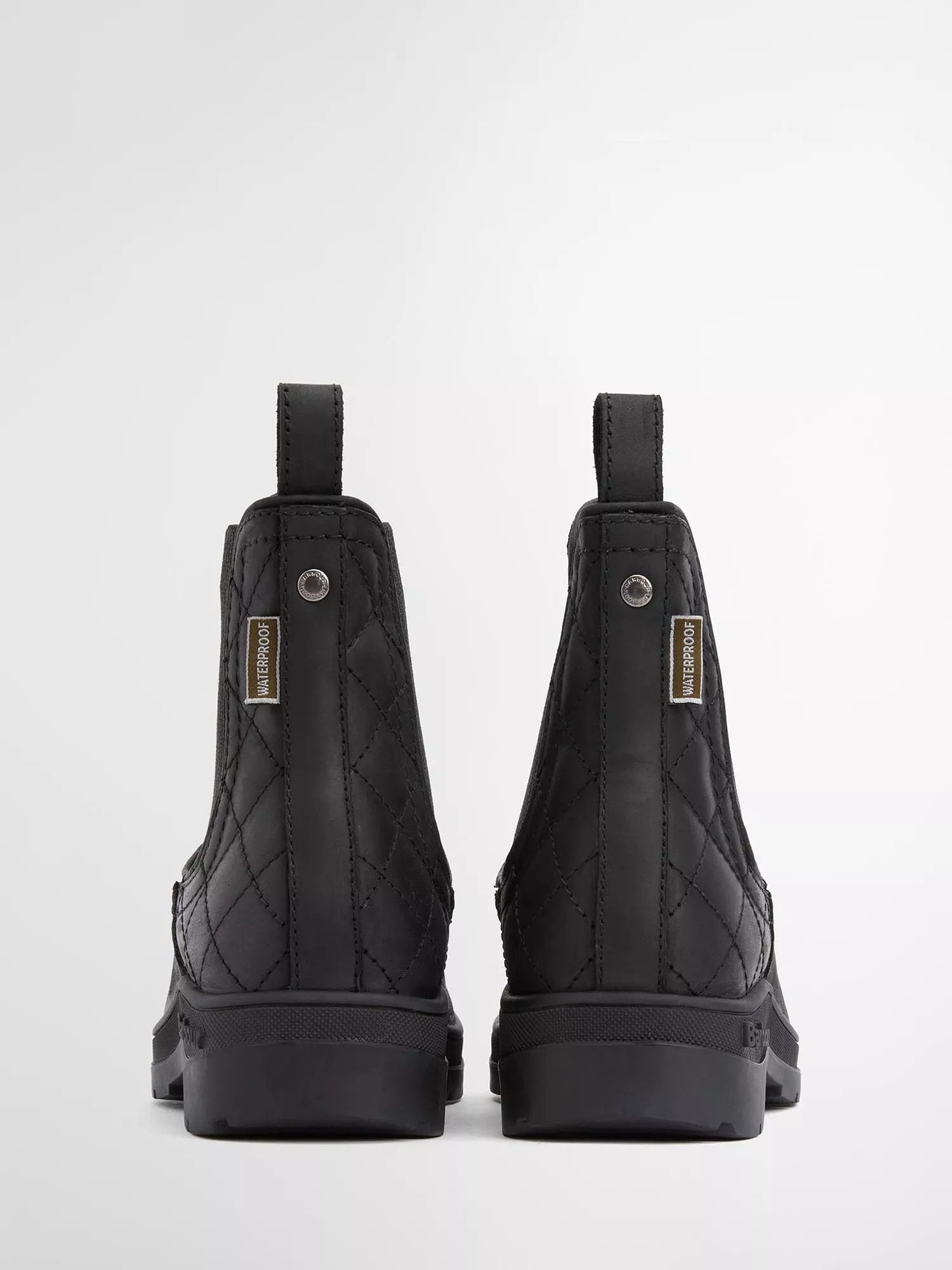 Barbour Amble Leather Blend Chelsea Boots, Black | John Lewis (UK)