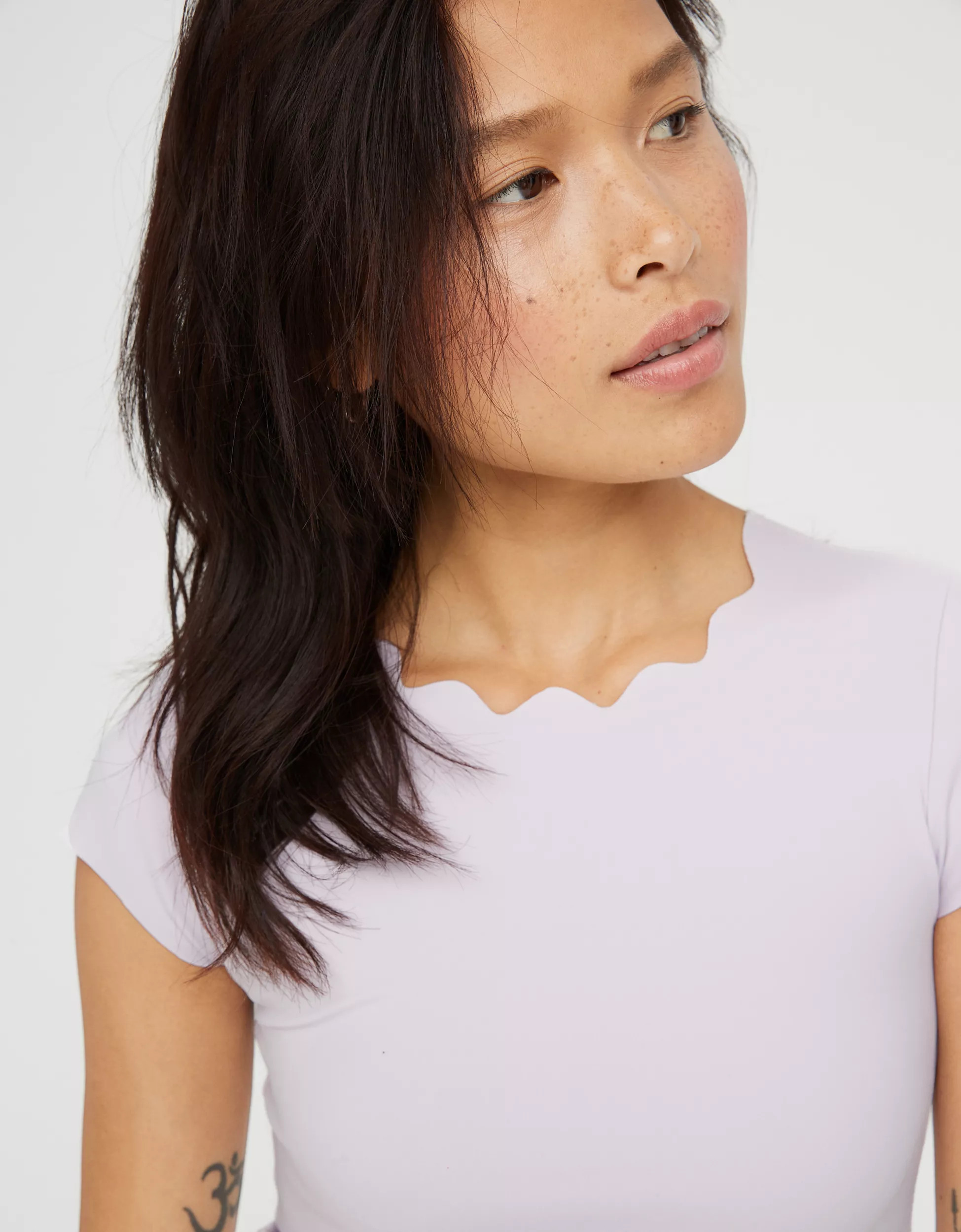 OFFLINE By Aerie Goals Scallop Tee | American Eagle Outfitters (US & CA)