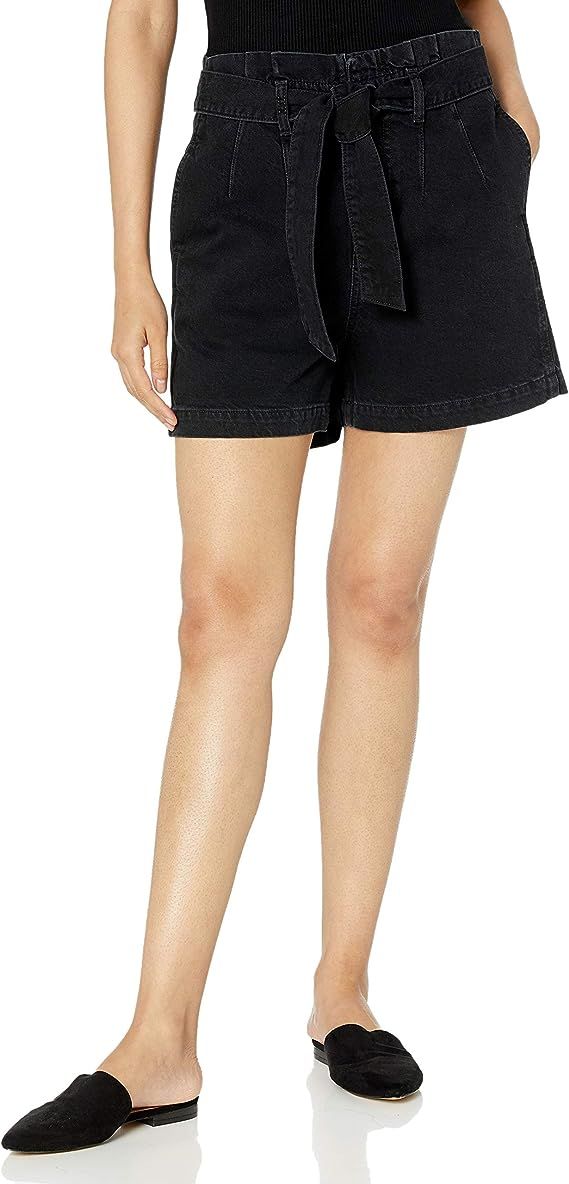 The Drop Women's Brett Paperbag High-Waist Tie-Front Denim Short | Amazon (US)