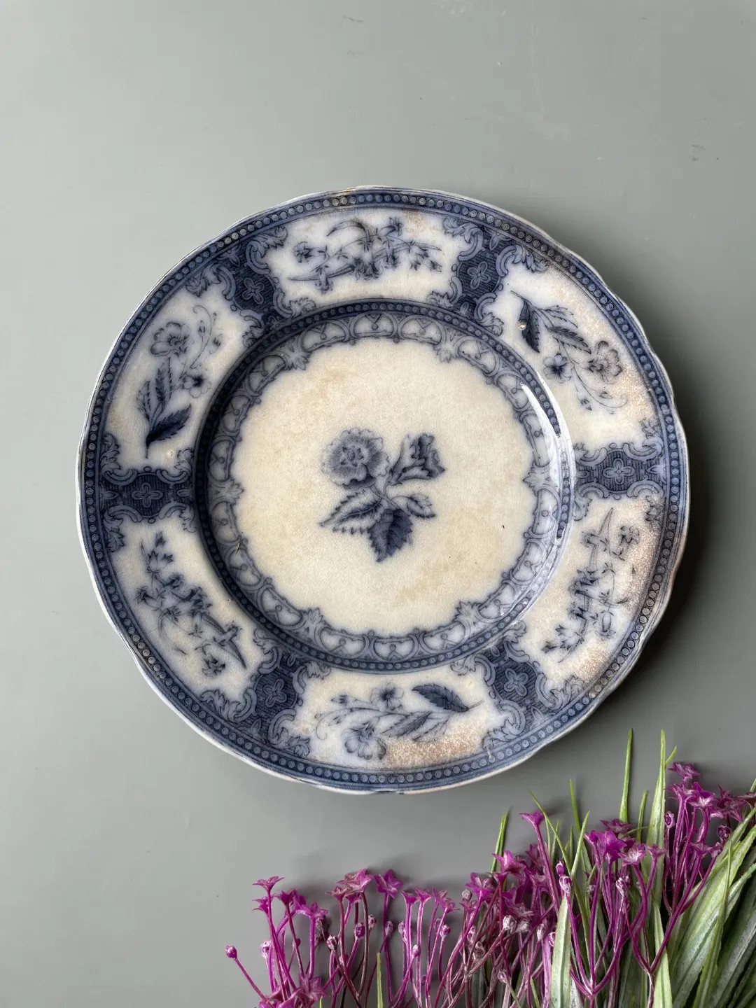 Antique Swedish R\u00f6rstrand SPERANZA Plate \u2013 Blue White Floral Transferware (1862-1883) -... | Etsy (Global)