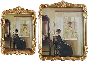 Vintage Picure Frames 5x7 Ornate Picture Frames in Arch Embossed Flower Picture Frames Antique Ph... | Amazon (US)