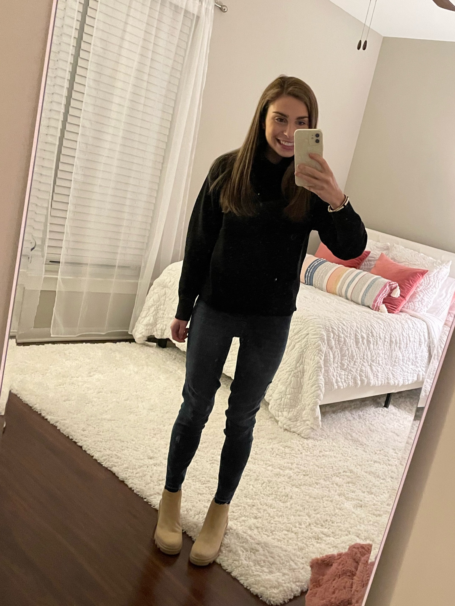 Perfect outfit for those colder days🖤 ft Lulus Cowl Neck Sweater

#LTKSeasonal #LTKunder50 #LTKunder100