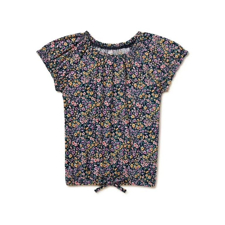 Garanimals Baby and Toddler Girls Short Sleeve Print Top, Sizes 12 Months-5T | Walmart (US)