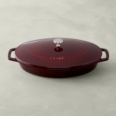 Staub Enameled Cast Iron Oval Gratin with Lid | Williams-Sonoma
