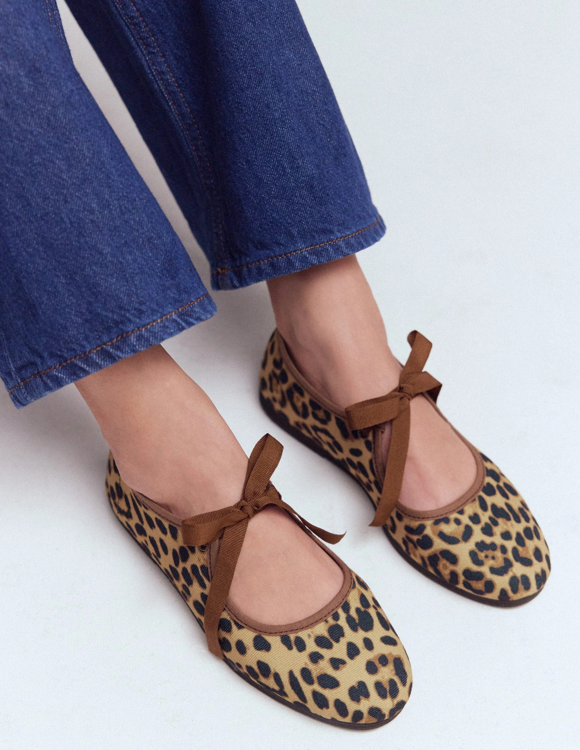Flexi Tie Mary Jane-Leopard | Boden UK