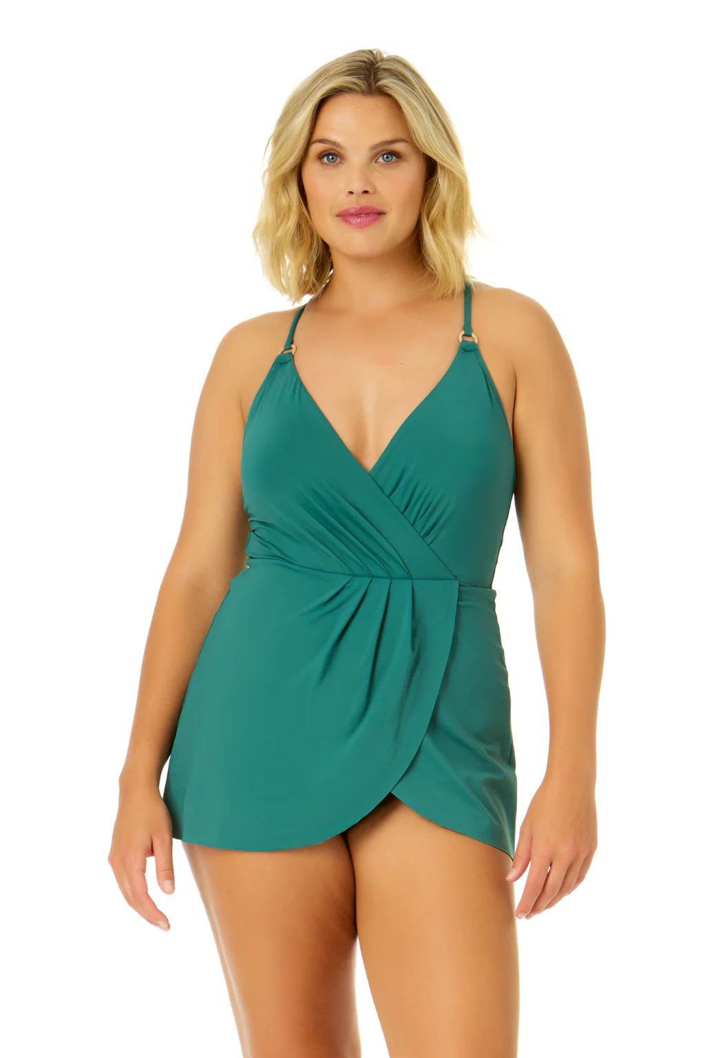 Women's Live In Color Swim Dress With Skirted Bottom | Anne Cole