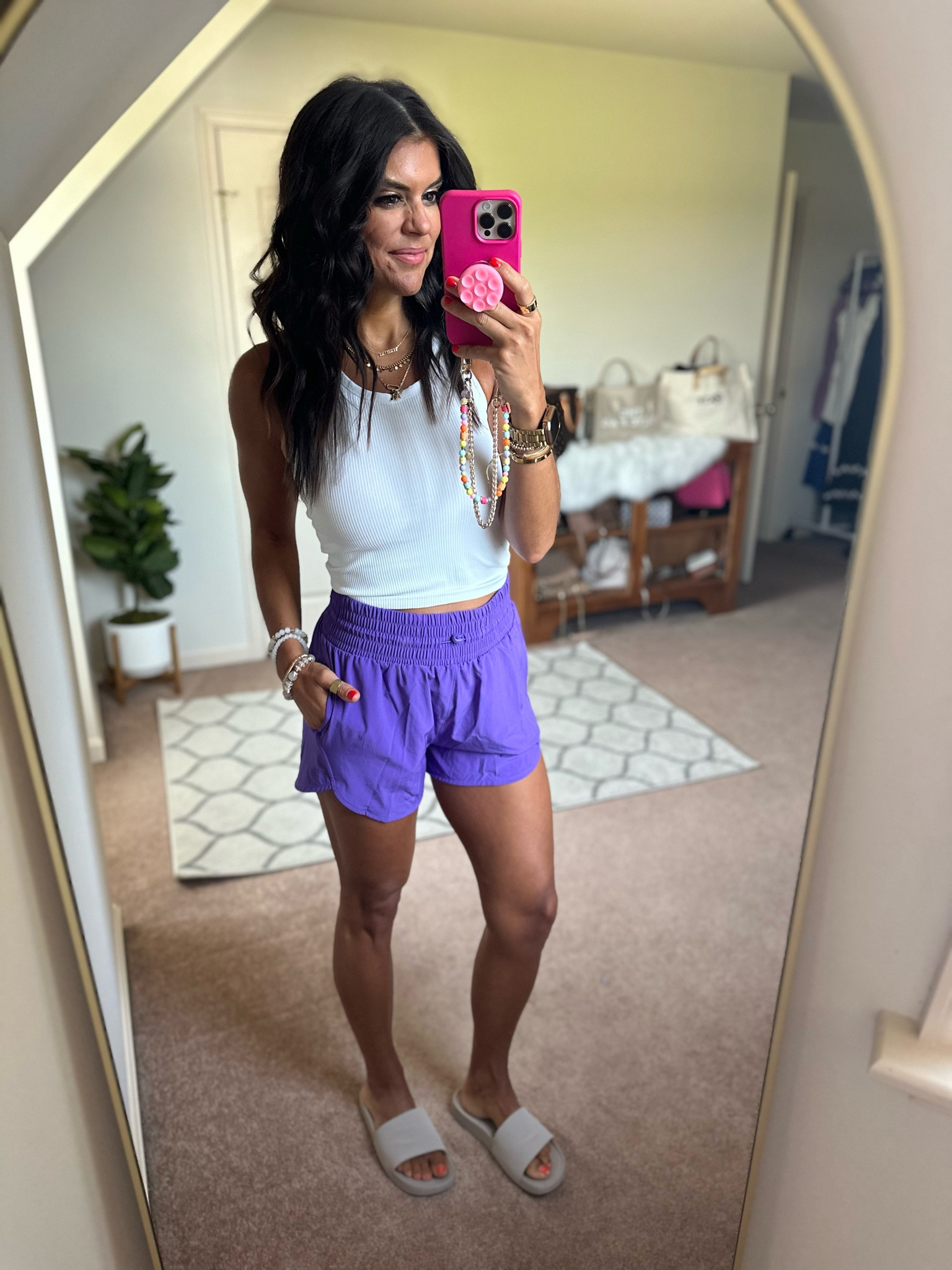 Target slides on sale for $15.99! Fit true to size 
Size small in tank and shorts 

#LTKSummerSales #LTKFindsUnder100 #LTKActive