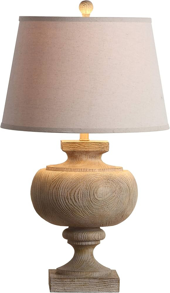 SAFAVIEH Lighting Collection Prescott Rustic Farmhouse Wood Finish 31-inch Bedroom Living Room Ho... | Amazon (US)